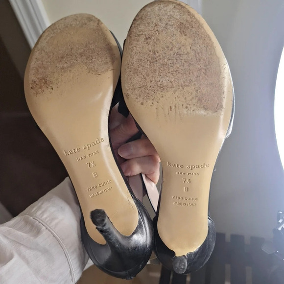 Kate Spade New York Imelda leather bow stilleto heels, sold as is SZ 7.5 - Picture 9 of 10